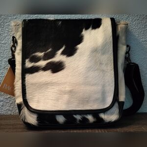 Elegant Black and White Messenger Bag